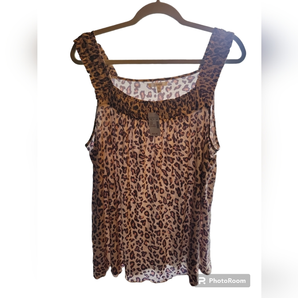 Maurices tank top leopard print XL